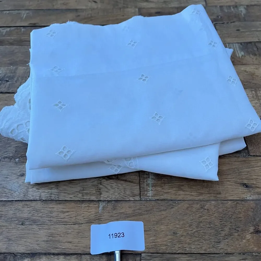 Vintage 3 Curtain Panels Sheer Lace Off White 32